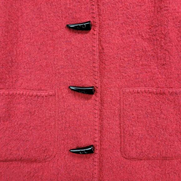 Ruby Rd Womens Jacket Size S Red Wool Patch Pockets Chinese Traditional Style - Picture 8 of 9